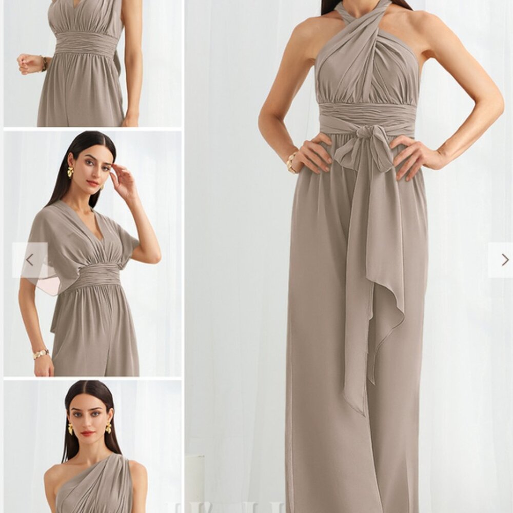 Chiffon Halter Jumpsuit